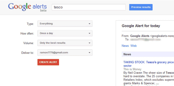 Google Alerts - Search